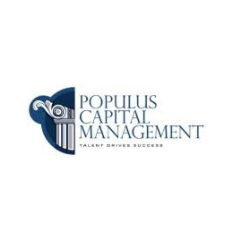 Logo of Populus Capital Management with an illustration of a classical column and the tagline 